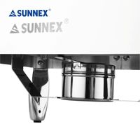 Chauffe-Plat Buffet Miniature en Acier Inoxydable Poli Miroir avec Supports Réglables et Contrôle de Température 50-70°C – Design Moderne