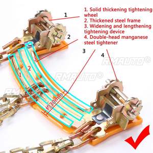 Chaînes à neige et à glace en acier pour pneus de voiture et camion, 2/3/4x roues, antidérapantes, pour conduite sécurisée sur glace, neige et boue - Product Image 4