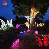 Fournisseurs de décoration de mariage SMOOTH, guide de scène, lampe de guidage de passage, lumières LED en acrylique, papillon pour la décoration d'événements et de fêtes