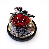 Boîte cadeau en verre pour rose unique, carnation, cadeau de la Saint-Valentin, vente en gros, Qixi