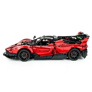 Set di Blocchi da Costruzione Personalizzabile 1:8, 4058 Pezzi, <span class=keywords><strong>Modello</strong></span> di Auto Sportiva Tecnica Rossa in ABS, Giocattolo Puzzle Fai-da-Te, Regalo di Natale - Product Image 6