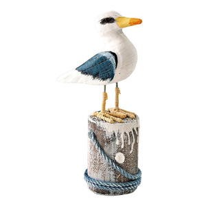 Figura de Gaviota Estilo Mediterráneo, Decoración de Madera de Pino para Dormitorio, Adorno para Habitación Infantil, Pieza Individual - Product Image 4