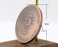 Pièce de défi personnalisée en laiton 3D avec émail souple, double face, épaisseur 3mm/4mm, diamètre 50mm, commémorative en métal pour Pâques et anniversaire