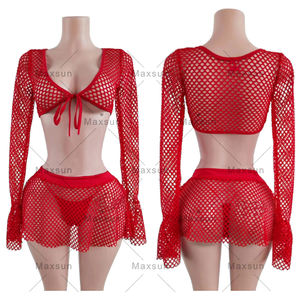 Body Stocking Maxsun de Baile Exótico para Mujer, Falda con Flecos para Baile Latino de Chica Sexy, Mono de Fiesta para Chica Sexy, Bikini para Club de Mujer - Product Image 4