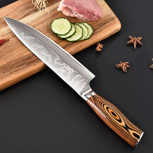 En gros Chef Couteaux 67 couches Netteté Damas <span class=keywords><strong>Couteau</strong></span> de Cuisine Manche En Bois Pakka - Product Image 5