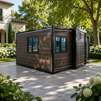 Maisons conteneurs modernes en acier extensibles et pliables, villas commerciales préfabriquées de 2 à 3 chambres, 20 pieds, 30 pieds, résistantes aux tremblements de terre 5+