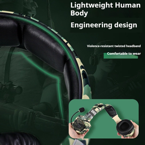 Audífonos para Juegos <span class=keywords><strong>ONIKUMA</strong></span> <span class=keywords><strong>K8</strong></span> con Cable, Color Camuflaje, Estéreo, Micrófono, Luces LED, ANC, Cable de 2.2m, Diadema para Uso Deportivo y de Aviación - Product Image 6