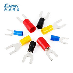 SV loạt pre-cách điện PVC dây điện uốn nối ngã ba Spade thiết bị đầu cuối trong Màu Đỏ màu xanh vàng đen-thiết bị đầu cuối - Product Image 3