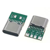 Connecteurs USB Type C Femelle, Jack Double, Résistances 5.1K, 16 Broches, Haute Performance, Haute Qualité, Bornes Électriques, Soudage, DIY, Données