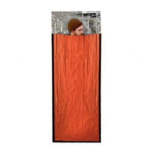 Lot de 2 sacs de couchage d'urgence portables et étanches toutes saisons style momie avec sifflet – Équipement de survie pour le camping, la randonnée et les activités de plein air - Product Image 1