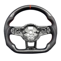 Volante de Fibra de Carbono para Automóvil, Piezas Interiores Automotrices Personalizadas, Directo de Fábrica, para Volkswagen VW Tiguan Amarok Beetle Jetta