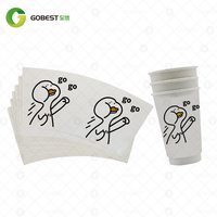 Fournisseur chinois de gobelets en papier simple face enduits de PE en pâte vierge pour le café et les boissons lactées