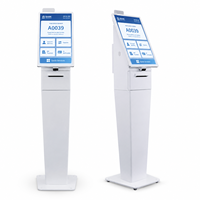 Kiosco de Autoservicio con Pantalla Táctil Android de 21.5 y 27 Pulgadas para Compra de Boletos de Cine y Pago, con Base para Piso