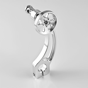 Bras de frein de moto Qiangye 8 mm, pièce de modification universelle, finition argentée, apparence unique - Product Image 3