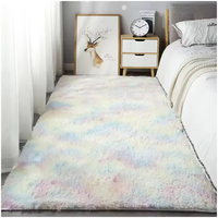 Tapis et carpettes modernes de luxe, doux et moelleux, antidérapants, en fausse fourrure à poils longs, confortables et luxueux
