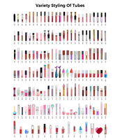 HEXUE Gloss à Lèvres Personnalisé en Gros Vrac Tube de 6,5 ml Brillant avec Lumière LED et Miroir Rouge à Lèvres Liquide Marque Privée
