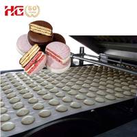 Línea de Producción de Pasteles de Crema de Chocolate Totalmente Automática, Mezcladora de Masa para Pasteles Jaffa, Freidora, Línea de Horneado, Fábrica de Snacks