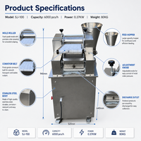 Machine à Pelmeni, Samosa et Gyoza Automatique Commerciale Compacte SJ-100 80KG en Acier Inoxydable Facile à Déplacer