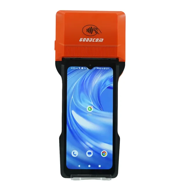 Mobile Handheld Pos Terminal Android 14 NFC Touchscreen All in One System  for Sale With Barcode Label Print Optional