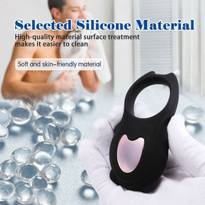 Dapat diisi ulang USB silikon pria cincin Penis mainan seks Vibrator untuk pria - Product Image 2