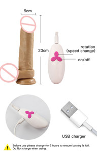 Искусственный реалистичный пенис большой мягкий пластиковый вибратор вращение для женщин взрослые секс-игрушки фаллоимитатор вибратор - Product Image 4