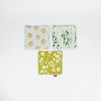 Sous-verre carré en tissu brodé, motifs floraux et feuilles variés, multicolore, pour cadeau et protection de table