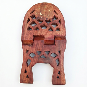 Support de livre religieux en bois Rahel, dernier modèle, pour Bible, Geeta, Coran - Design pliable poli et écologique - Product Image 1