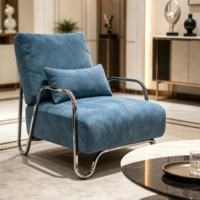 Italienischer Luxus-Einzelsessel aus Echtleder im Modernen Minimalistischen Stil für Wohnzimmer und Heimbüro
