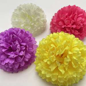 Flores artificiales de clavel de seda, pétalos de cabeza de alta calidad, color lila, para decoración de hogar y boda, 190, superventas - Product Image 3