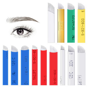 Cuchillas Desechables para Microblading, Suministros PMU, Agujas para <span class=keywords><strong>Sombreado</strong></span> <span class=keywords><strong>de</strong></span> <span class=keywords><strong>Tatuajes</strong></span>, Herramientas <span class=keywords><strong>de</strong></span> Maquillaje Permanente <span class=keywords><strong>de</strong></span> 0.18mm, Nano Micro Cuchilla - Product Image 3