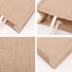 Eco Friendly Laminated Jute Burlap Reusable Linen Beach <b>Bag</b> Hessian Shopping Tote <b>Bags</b> With Custom Logo - Product Image 2