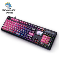 Clavier mécanique de jeu SKYLOONG GK104 PRO 8K Quantum Mech Ruby Theme avec écran de 2,0 pouces, 3 boutons rotatifs, interrupteurs KTT, remplacement à chaud