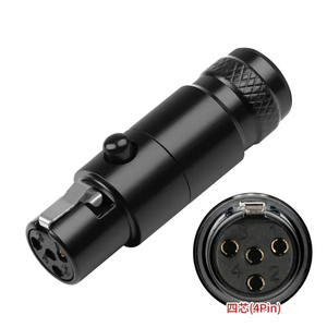 Connecteur Microphone Audio XLR <span class=keywords><strong>Mini</strong></span> Amélioré 3/4 Broches Femelle pour Soudure de Câble Droit - Product Image 4