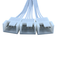 Kabel Pemisah Kipas PWM 1-ke-3 Putih, Kabel Pendingin CPU Triple 3Pin/4Pin untuk Header Motherboard Tunggal, Kontrol Kecepatan Tersinkronisasi