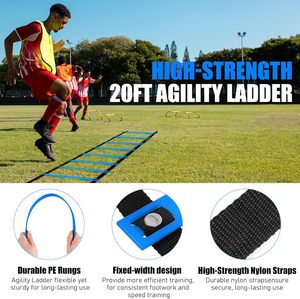 2026 Venta al por mayor de fábrica: Set de escalera de agilidad plegable, equipo de entrenamiento de velocidad para fútbol y fútbol americano, para niños, jóvenes y adultos - Product Image 2