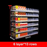Magasin de tabac en acrylique à plusieurs couches personnalisé Cigarette Stand Display Rack Présentoir d'étagères en acrylique pour magasin de fumée