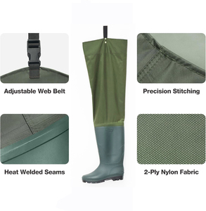 Cuissardes imperméables pour hommes en nylon durable pour la pêche - Product Image 1