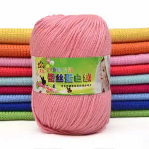 OEM Labels Super Soft Various Color Blended 6 Ply Milk Cotton Yarn Hand Knitting Baby Sweater Yarn