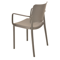 Chaise de salle à manger d'extérieur traditionnelle en PP de qualité commerciale, empilable, résistante aux intempéries, facile à nettoyer, pour cuisine, villa, salon, école