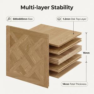 Suelo de Parqué Versailles de Roble Blanco de Alta Gama Directo de Fábrica, Inlay Personalizado, Suelo de Madera de Lujo para Sala de Estar, Exteriores, Parques y Hoteles - Product Image 3