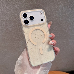 Nueva Funda Magnética Transparente con Purpurina para iPhone 17 Air 16 15 14 Pro Max, con Lámina Dorada, Resina IMD y TPU, Antigolpes - Product Image 6