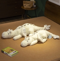 2025 Super doux taille personnalisée 4 couleurs longues jouets en peluche neige Dragon Crocodile en peluche oreiller Adorable Dragon géant animaux en peluche