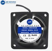 Ventilateur de refroidissement AC industriel AM6030H2B silencieux à cadre métallique avec roulement à billes 60x60x30mm, moteur AC 110V 220V, 6030mm