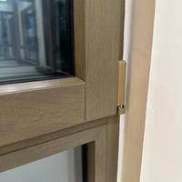 Huasin, fabricant de fenêtres en bois plaqué aluminium à cadre étroit en chêne blanc, nouvelle conception personnalisée, entrepôt indonésien 2025