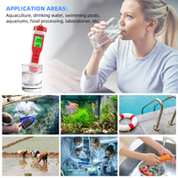 Testeur d'eau numérique rétroéclairé 4 en 1, kit de test de la qualité de l'eau EC/TDS/PH/TEMP pour piscines et eau potable