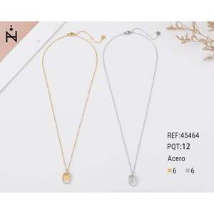 Collar con Colgante de Letra H Ziinlife, Acero Inoxidable, Chapado en Oro, con Diamantes, Joyería de Moda Unisex, Regalo - Product Image 1