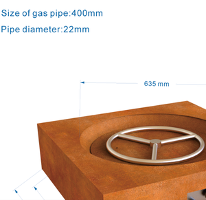 Système de brasero au gaz propane en acier inoxydable, système d'accessoires de table de cuisinière extérieure, poêle à feu chauffante - Product Image 1
