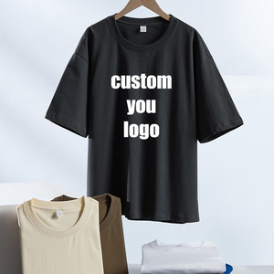 T-shirt homme 100% coton de haute qualité, uni, vente en gros, impression personnalisée du logo, t-shirt vierge épais pour hommes - Product Image 2