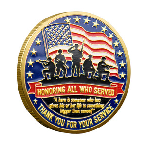 Moneta Commemorativa in Metallo Pressofuso 3D Personalizzabile con Emblema Aquila, per il Patriotismo degli Esercatori Militari - Edizione Speciale in Omaggio ai Veterani - Product Image 2
