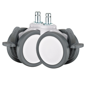 3/4inch Jump Ring Solid Stem TPR Medical Twin <strong>caster</strong> With Brake Type C - Product Image 4
